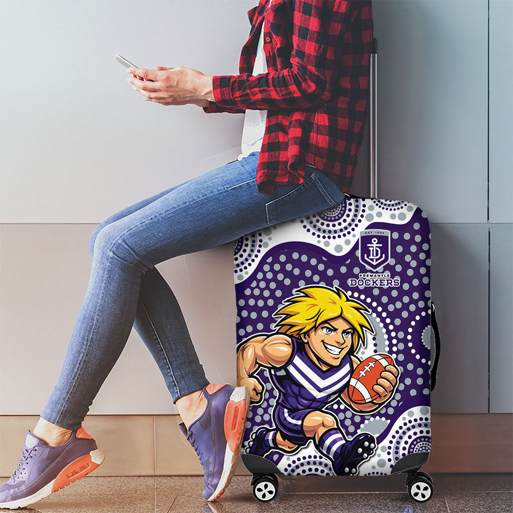 Fremantle Dockers Luggage Cover Aboriginal Dot Pattern - Football Mascot Heritage Pride