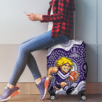 Fremantle Dockers Luggage Cover Aboriginal Dot Pattern - Football Mascot Heritage Pride