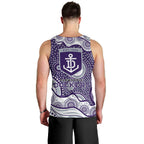 Fremantle Dockers Men Tank Top Aboriginal Dot Pattern - Football Mascot Heritage Pride