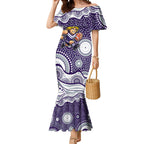 Fremantle Dockers Mermaid Dress Aboriginal Dot Pattern - Football Mascot Heritage Pride