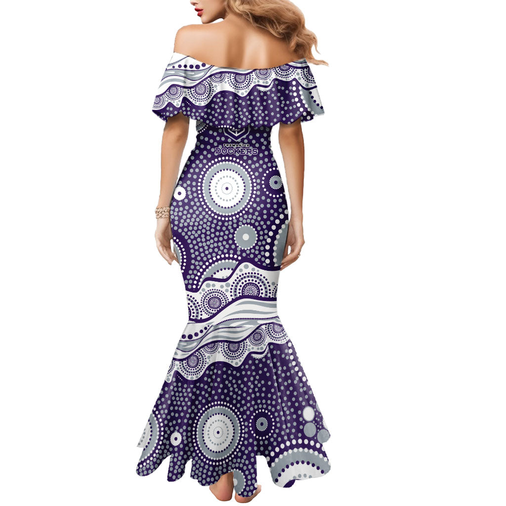 Fremantle Dockers Mermaid Dress Aboriginal Dot Pattern - Football Mascot Heritage Pride