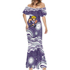 Fremantle Dockers Mermaid Dress Aboriginal Dot Pattern - Football Mascot Heritage Pride