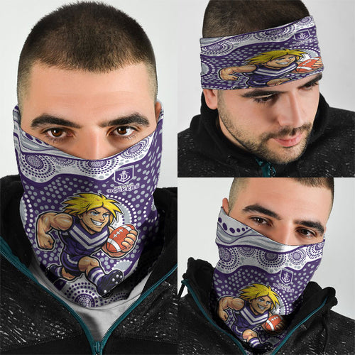 Fremantle Dockers Neck Gaiter Aboriginal Dot Pattern - Football Mascot Heritage Pride