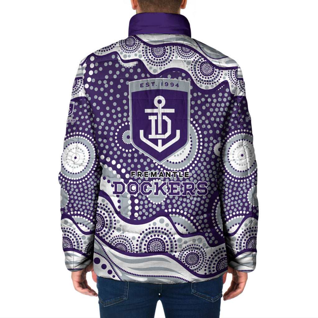 Fremantle Dockers Padded Jacket Aboriginal Dot Pattern - Football Mascot Heritage Pride