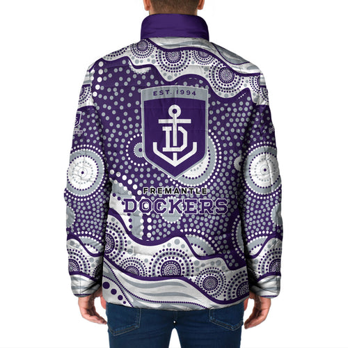 Fremantle Dockers Padded Jacket Aboriginal Dot Pattern - Football Mascot Heritage Pride