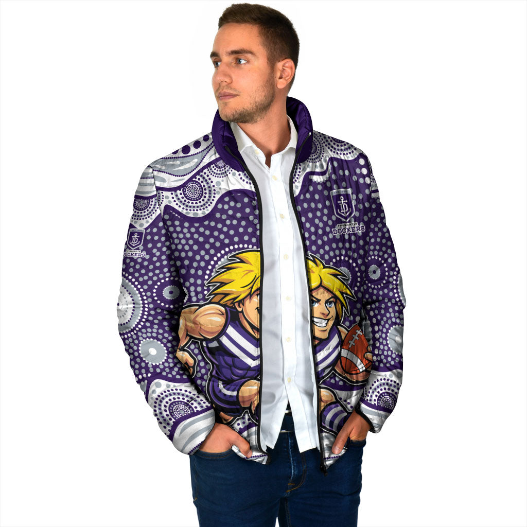 Fremantle Dockers Padded Jacket Aboriginal Dot Pattern - Football Mascot Heritage Pride