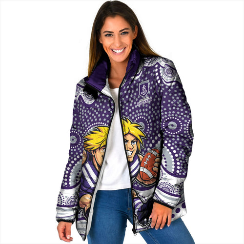 Fremantle Dockers Padded Jacket Aboriginal Dot Pattern - Football Mascot Heritage Pride