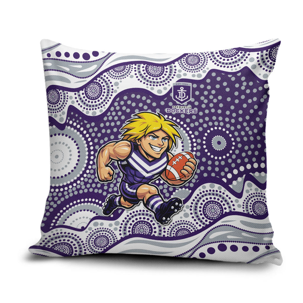 Fremantle Dockers Pillow Cover Aboriginal Dot Pattern - Football Mascot Heritage Pride