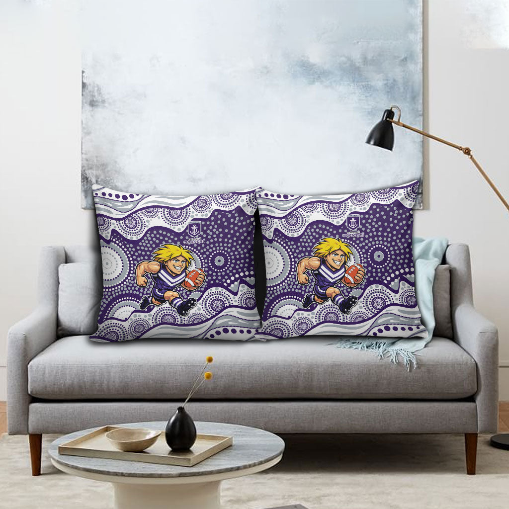 Fremantle Dockers Pillow Cover Aboriginal Dot Pattern - Football Mascot Heritage Pride