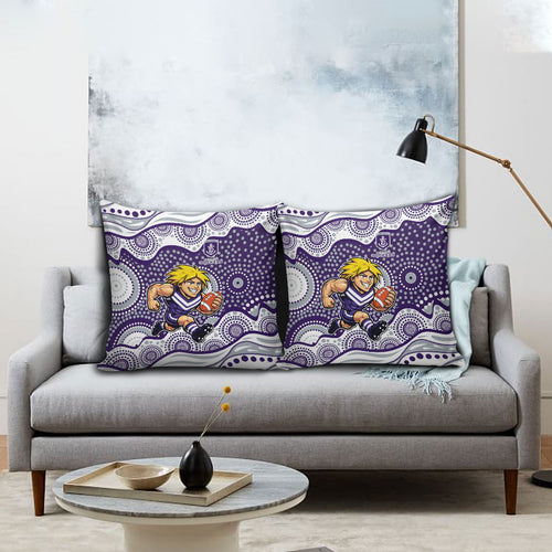 Fremantle Dockers Pillow Cover Aboriginal Dot Pattern - Football Mascot Heritage Pride
