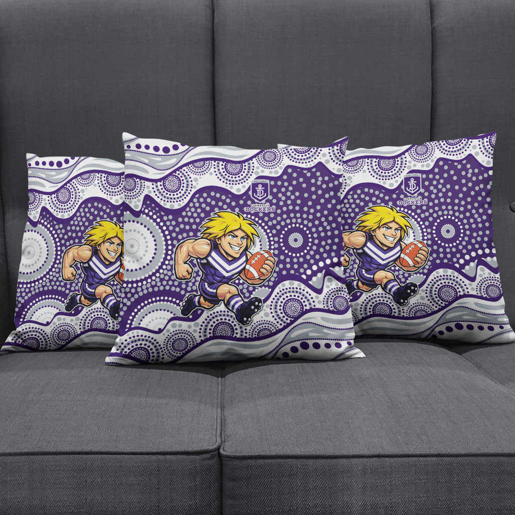 Fremantle Dockers Pillow Cover Aboriginal Dot Pattern - Football Mascot Heritage Pride
