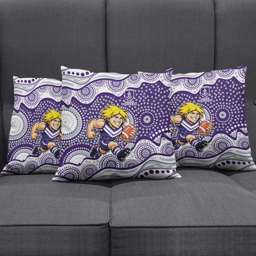 Fremantle Dockers Pillow Cover Aboriginal Dot Pattern - Football Mascot Heritage Pride