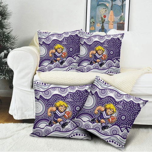 Fremantle Dockers Pillow Cover Aboriginal Dot Pattern - Football Mascot Heritage Pride