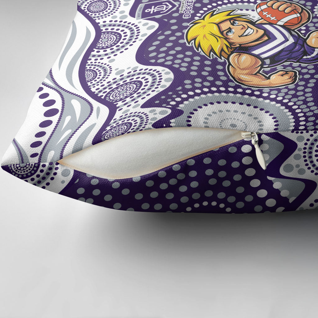 Fremantle Dockers Pillow Cover Aboriginal Dot Pattern - Football Mascot Heritage Pride