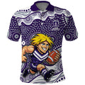 Fremantle Dockers Polo Shirt Aboriginal Dot Pattern - Football Mascot Heritage Pride
