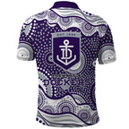 Fremantle Dockers Polo Shirt Aboriginal Dot Pattern - Football Mascot Heritage Pride