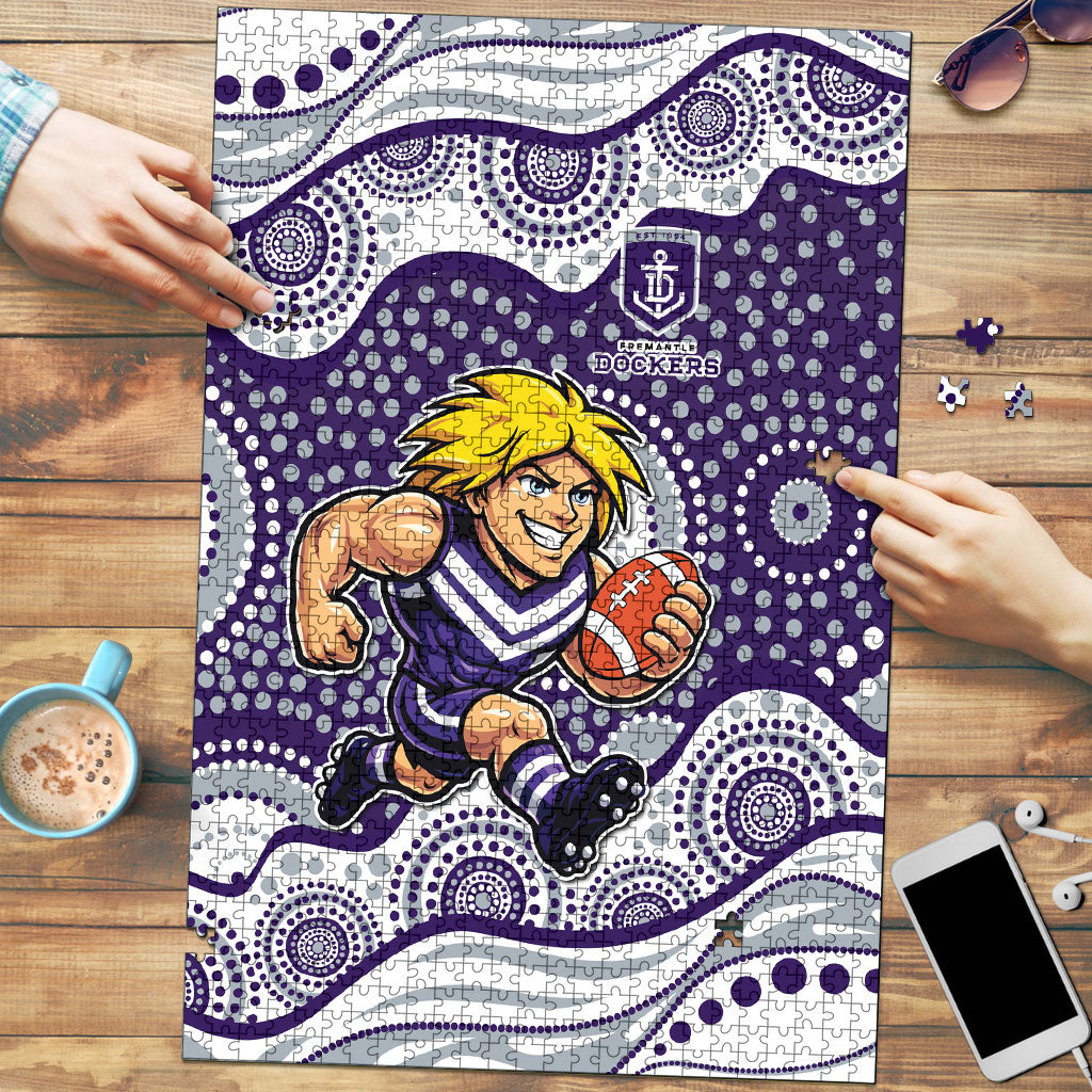 Fremantle Dockers Puzzle Aboriginal Dot Pattern - Football Mascot Heritage Pride