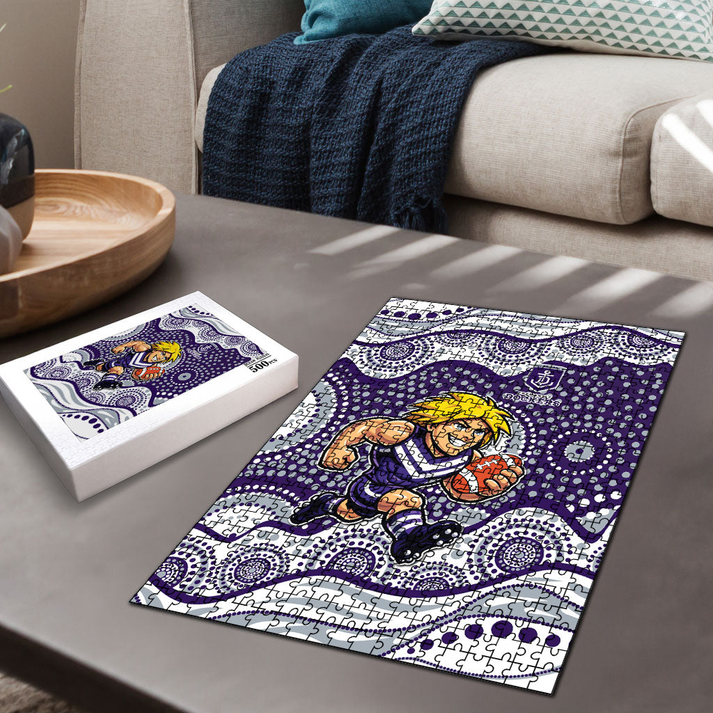 Fremantle Dockers Puzzle Aboriginal Dot Pattern - Football Mascot Heritage Pride