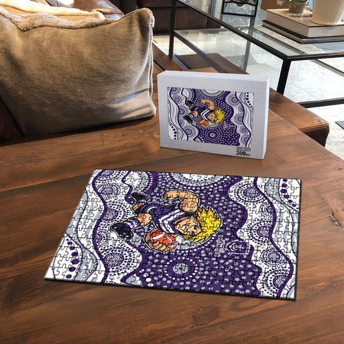 Fremantle Dockers Puzzle Aboriginal Dot Pattern - Football Mascot Heritage Pride