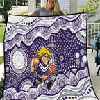 Fremantle Dockers Quilt Aboriginal Dot Pattern - Football Mascot Heritage Pride