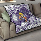 Fremantle Dockers Quilt Aboriginal Dot Pattern - Football Mascot Heritage Pride