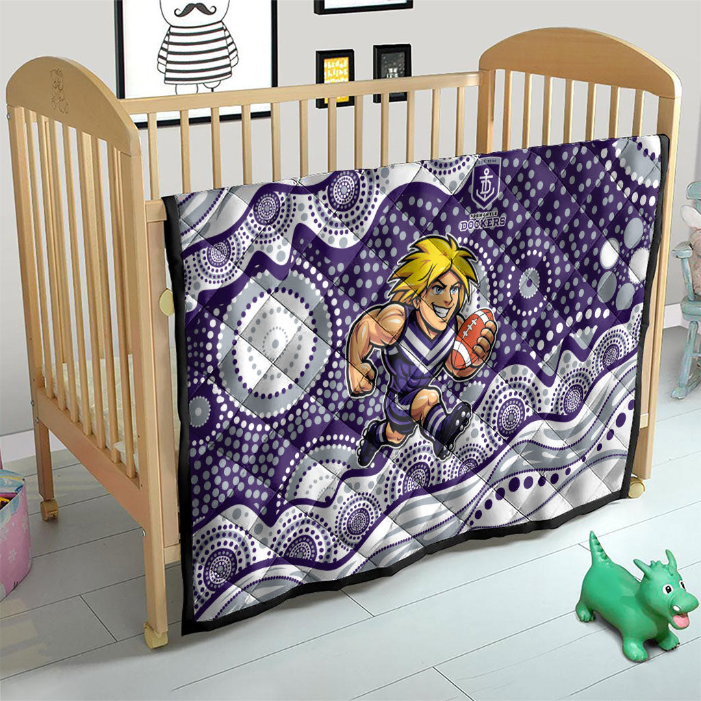 Fremantle Dockers Quilt Aboriginal Dot Pattern - Football Mascot Heritage Pride