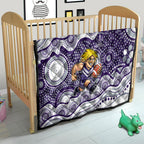 Fremantle Dockers Quilt Aboriginal Dot Pattern - Football Mascot Heritage Pride