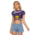 Fremantle Dockers Raglan Cropped T Shirt Aboriginal Dot Pattern - Football Mascot Heritage Pride