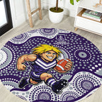 Fremantle Dockers Round Carpet Aboriginal Dot Pattern - Football Mascot Heritage Pride