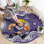 Fremantle Dockers Round Carpet Aboriginal Dot Pattern - Football Mascot Heritage Pride