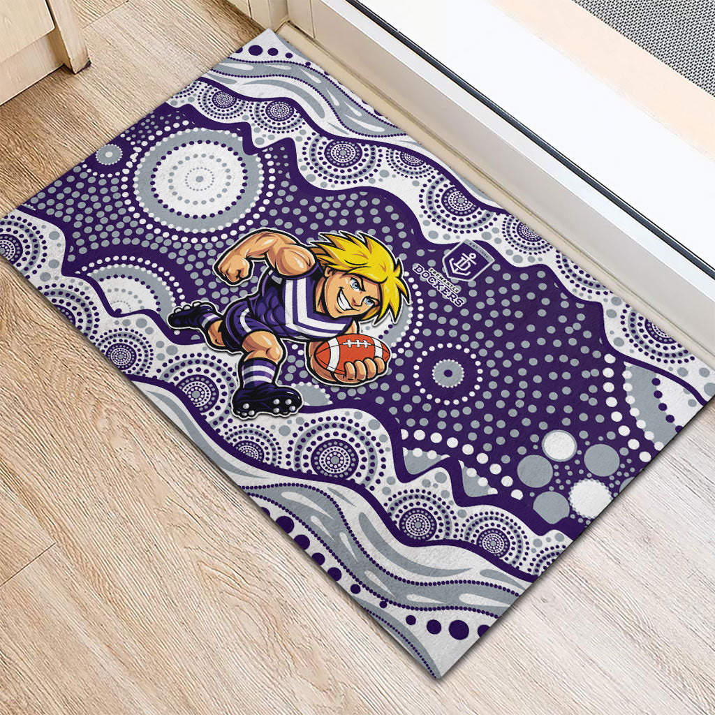 Fremantle Dockers Rubber Doormat Aboriginal Dot Pattern - Football Mascot Heritage Pride