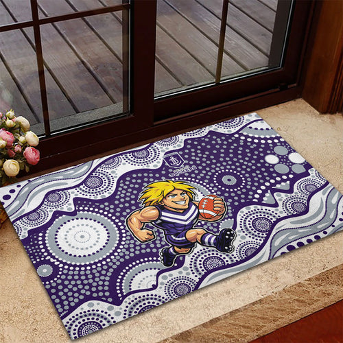 Fremantle Dockers Rubber Doormat Aboriginal Dot Pattern - Football Mascot Heritage Pride