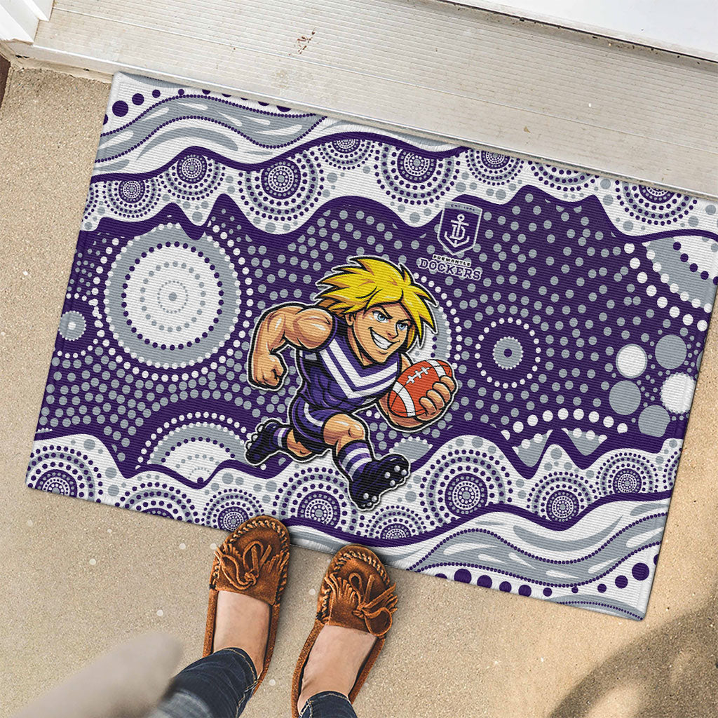 Fremantle Dockers Rubber Doormat Aboriginal Dot Pattern - Football Mascot Heritage Pride