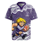 Fremantle Dockers Rugby Jersey Aboriginal Dot Pattern - Football Mascot Heritage Pride