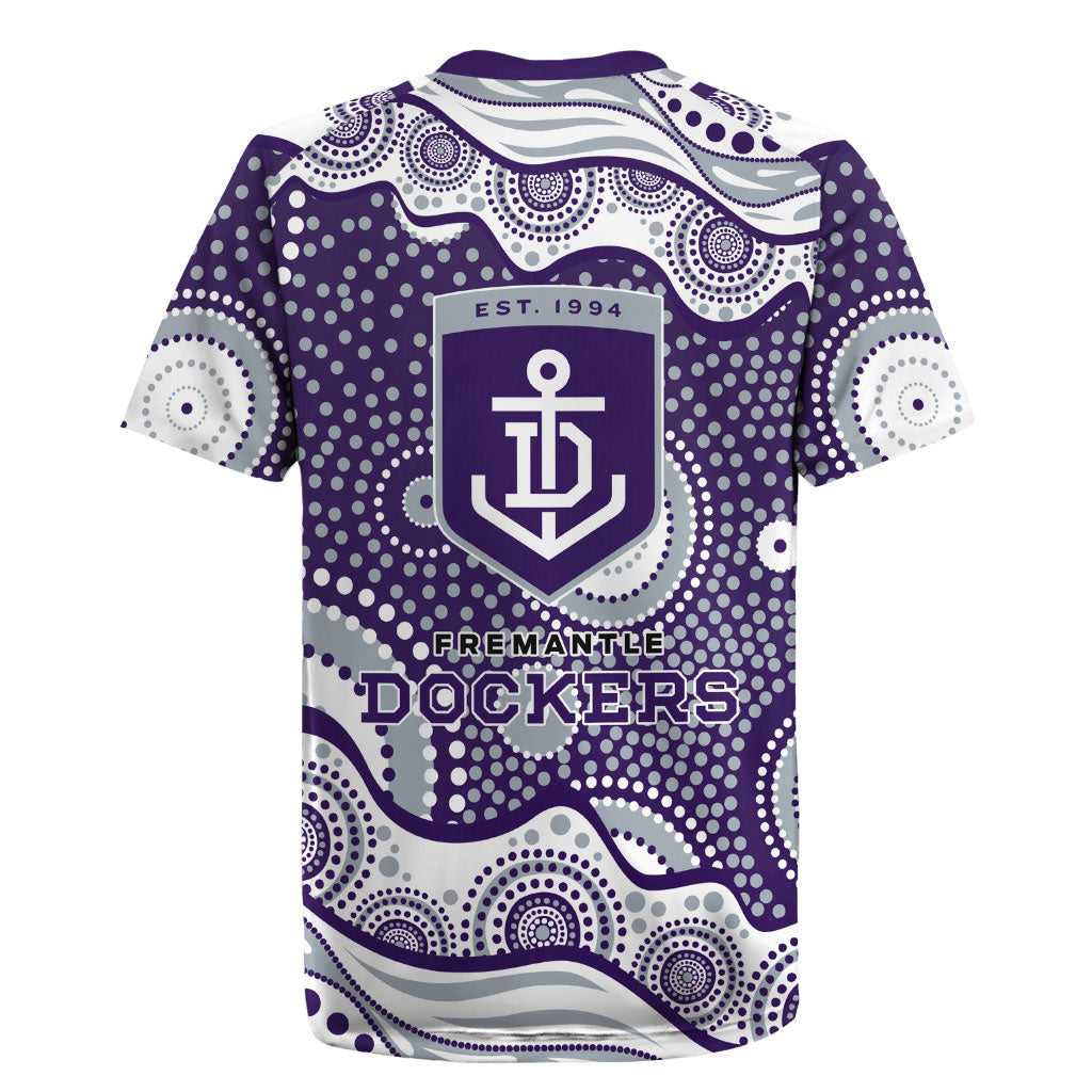 Fremantle Dockers Rugby Jersey Aboriginal Dot Pattern - Football Mascot Heritage Pride