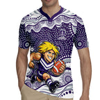 Fremantle Dockers Rugby Jersey Aboriginal Dot Pattern - Football Mascot Heritage Pride
