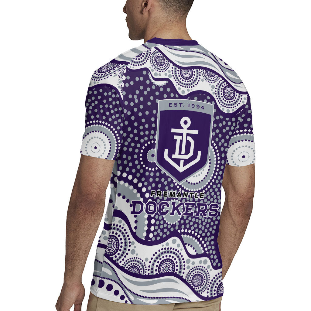 Fremantle Dockers Rugby Jersey Aboriginal Dot Pattern - Football Mascot Heritage Pride