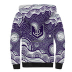 Fremantle Dockers Sherpa Hoodie Aboriginal Dot Pattern - Football Mascot Heritage Pride