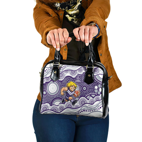 Fremantle Dockers Shoulder Handbag Aboriginal Dot Pattern - Football Mascot Heritage Pride