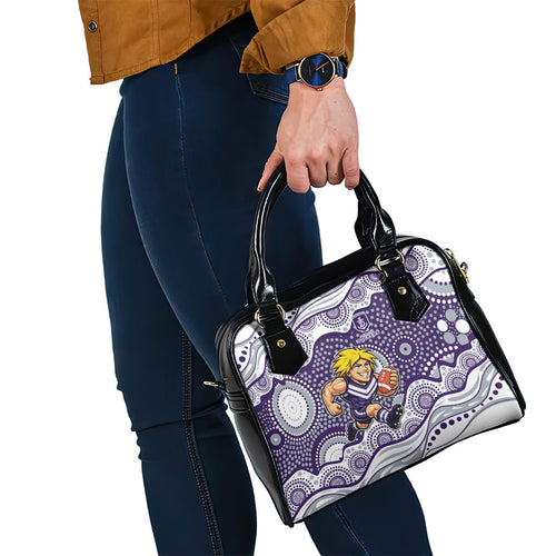 Fremantle Dockers Shoulder Handbag Aboriginal Dot Pattern - Football Mascot Heritage Pride