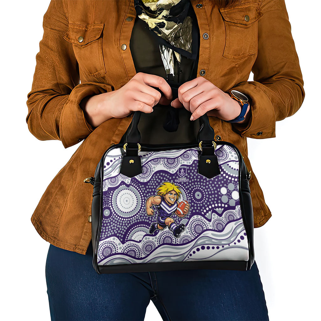 Fremantle Dockers Shoulder Handbag Aboriginal Dot Pattern - Football Mascot Heritage Pride