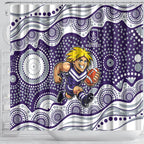 Fremantle Dockers Shower Curtain Aboriginal Dot Pattern - Football Mascot Heritage Pride