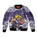 Fremantle Dockers Sleeve Zip Bomber Jacket Aboriginal Dot Pattern - Football Mascot Heritage Pride
