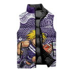 Fremantle Dockers Sleeveless Puffer Jacket Aboriginal Dot Pattern - Football Mascot Heritage Pride