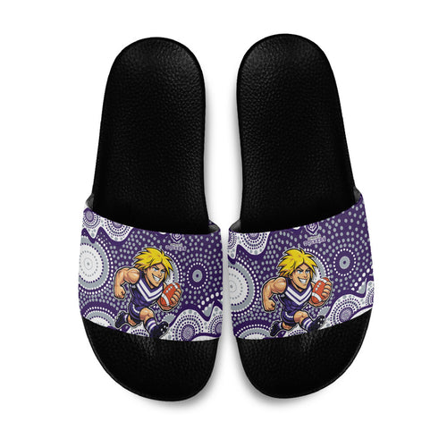 Fremantle Dockers Slide Sandals Aboriginal Dot Pattern - Football Mascot Heritage Pride