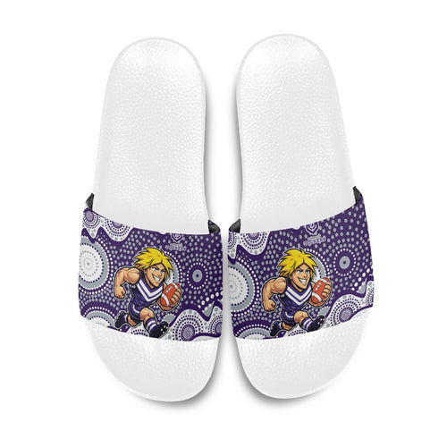 Fremantle Dockers Slide Sandals Aboriginal Dot Pattern - Football Mascot Heritage Pride