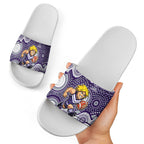 Fremantle Dockers Slide Sandals Aboriginal Dot Pattern - Football Mascot Heritage Pride