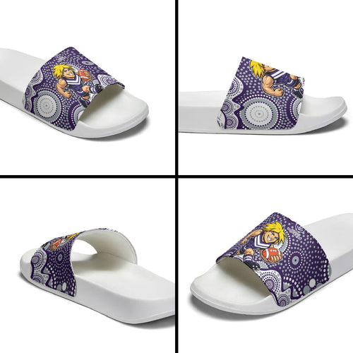 Fremantle Dockers Slide Sandals Aboriginal Dot Pattern - Football Mascot Heritage Pride