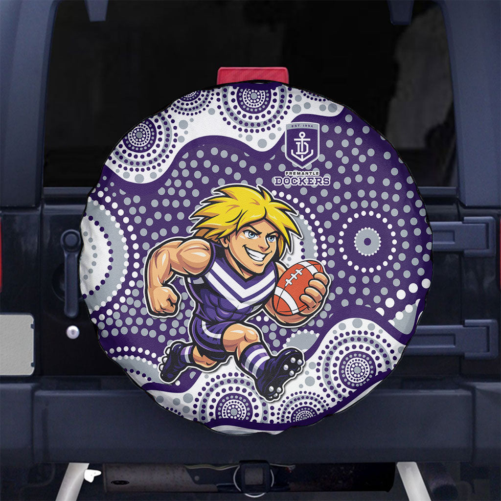 Fremantle Dockers Spare Tire Cover Aboriginal Dot Pattern - Football Mascot Heritage Pride