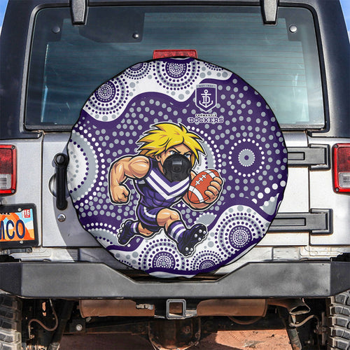 Fremantle Dockers Spare Tire Cover Aboriginal Dot Pattern - Football Mascot Heritage Pride